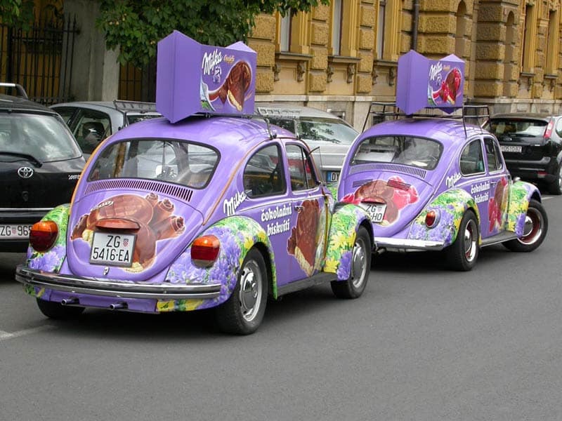 Milka — Branded Vehicles — Street promo